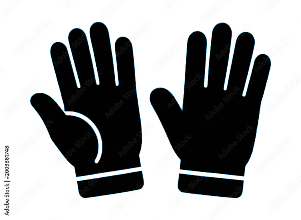 Obraz premium Hand Gesture Icon with Raised Fingers Vector Symbol