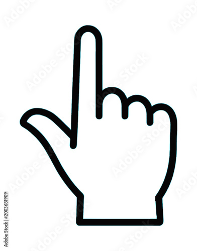 Hand Pointing Selection Icon Vector Glyph Outline