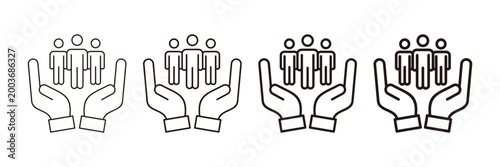 Responsibility  Icon Set Different Style Collection