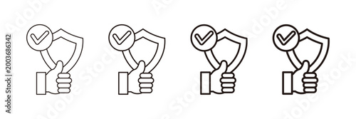 Trust  Icon Set Different Style Collection