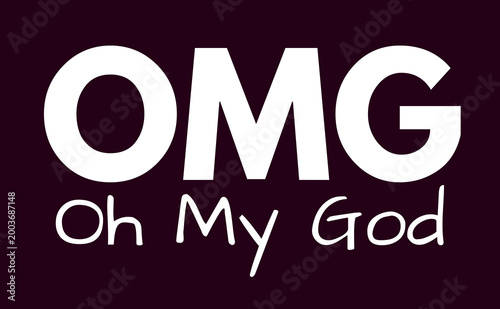 Tableau sur toile OMG Meaning, Oh My God