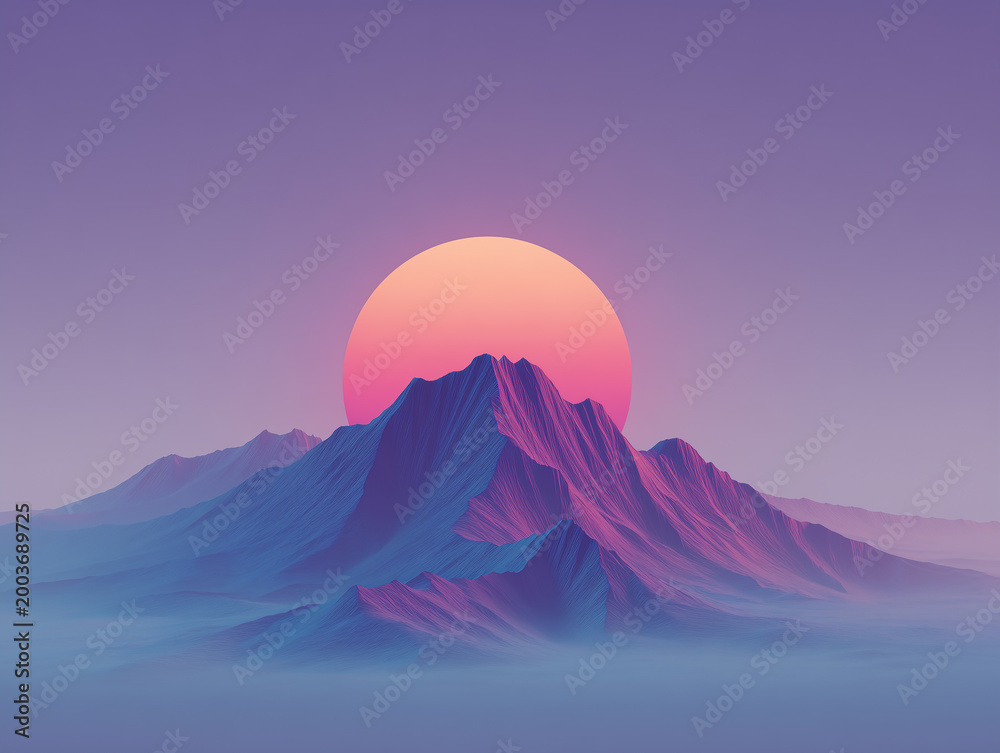 Fototapeta premium sunrise in mountains