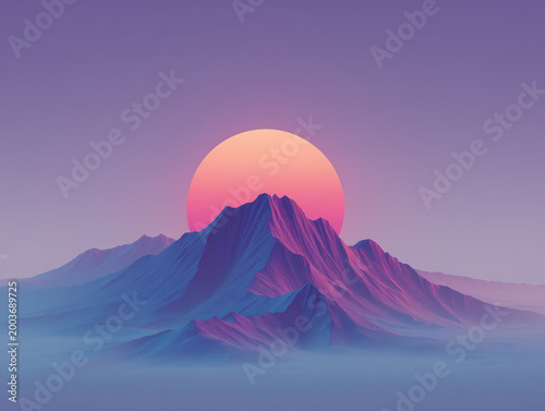 sunrise in mountains