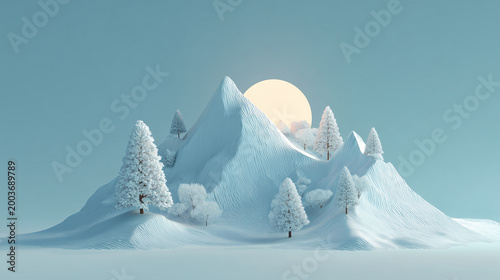 christmas tree in snow