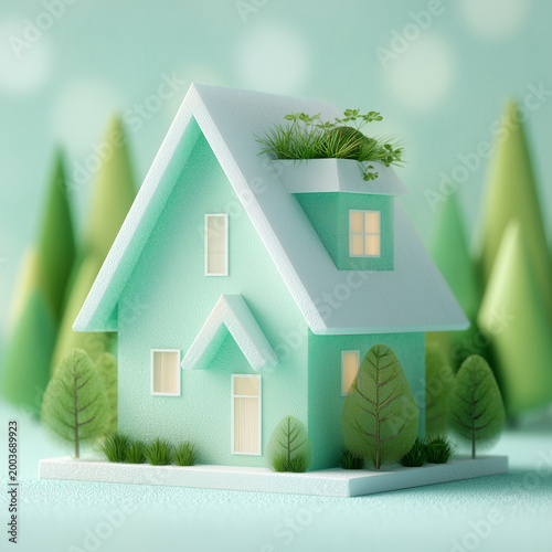 3d render of a modern house
