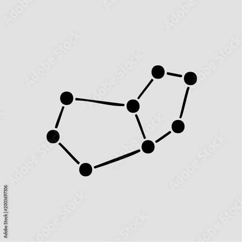 black molecular structure diagram on light gray background