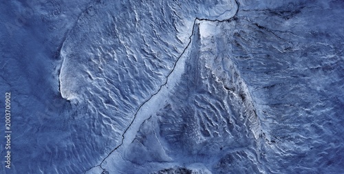Foto Islas Malvinas (Falkland Islands) — Snow Covered Quartzite Ridge Satellite View