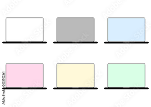 カラフルなテレビアイコンセット シンプルな映像機器素材 vector tv icon set