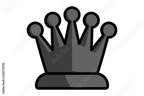 チェス　クイーン　黒　駒　アイコン