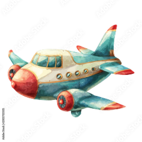Small Vintage Airplane Toy Model Aircraft.