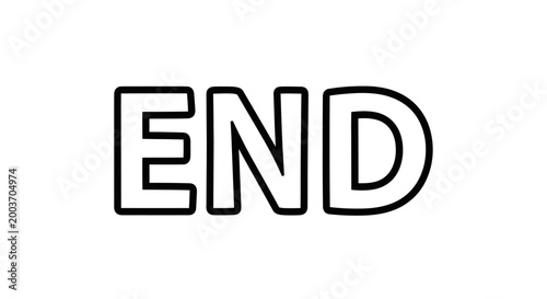 The word End in bold letters.