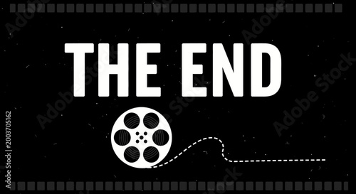 The end of a movie film reel.