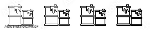 Chemical Barrels  Icon Set Diffrent Style Collection