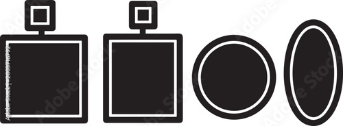 Perfume bottle symbols fragrance cosmetics