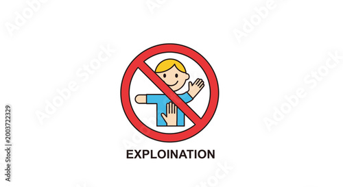 No Exploitation Sign