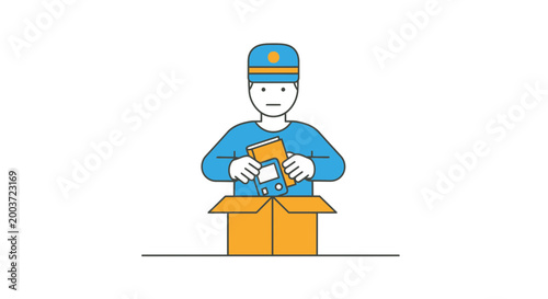 Delivery Man With Package