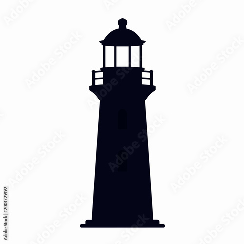 Coastal Lighthouse Vector Illustration: Iconic Maritime Beacon Drawing for Navigation and Travel Concepts