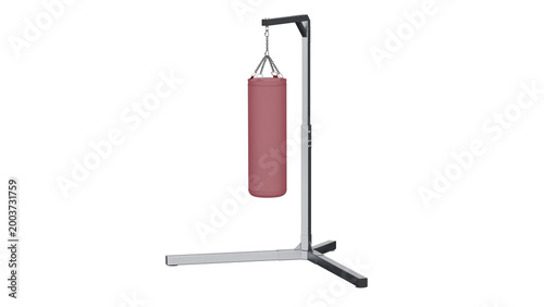 Foto 3d rendering punching bag