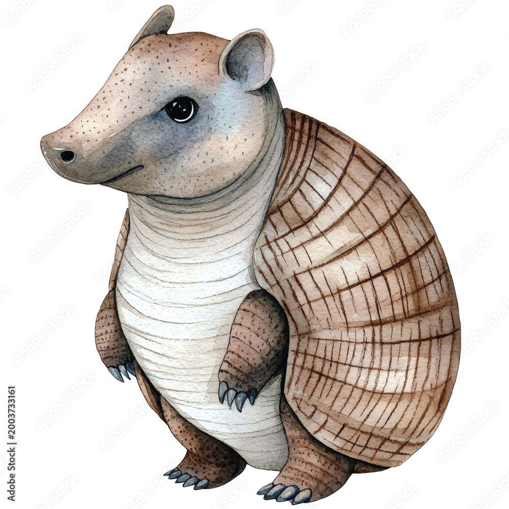 Obraz premium Armadillo standing on four legs.