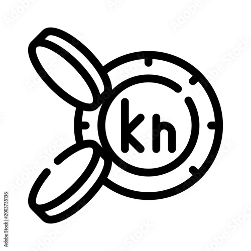 Slika na platnu kuna line icon