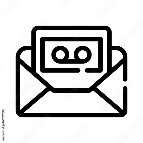 Fotografie voicemail line icon