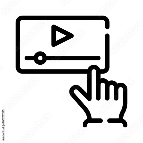 Cuadro en lienzo watch line icon