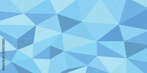 Light Blue Geometric Low Poly Triangular Background