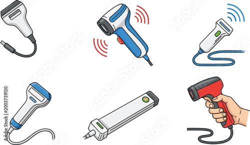 Wireless Barcode Scanner Set with Digital Connectivity for Retail, Inventory Management, and Checkout Solutions