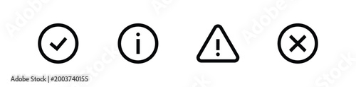 Error Warning Alert System Failure Network Server Security Payment Mobile App Interface Vector Icons Pack Minimal Outline Filled