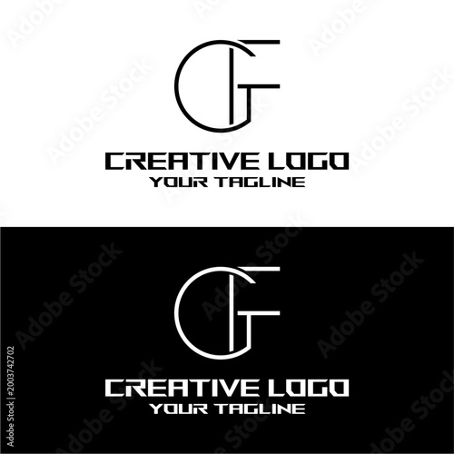 Obraz na płótnie creative letter logo gf design vector