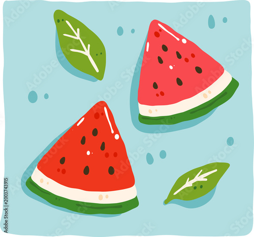 Watermelon Patchwork Graphic