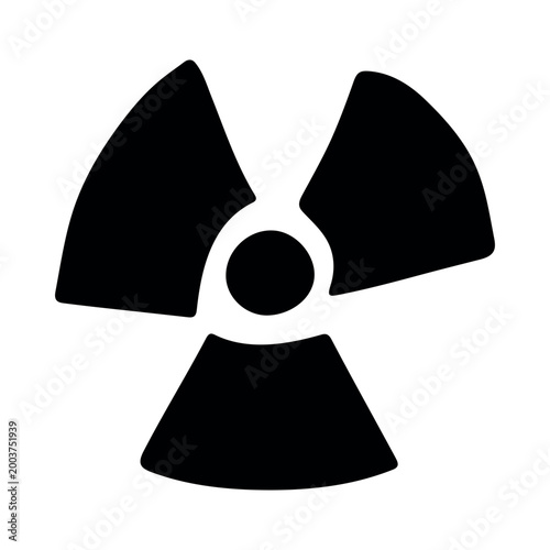 Hand drawn radiation sign Nuclear radiation hazard symbol Radioactive danger warning sign clipart in doodle style Nuclear safety Radioactive waste Single element for print, web, design, decor