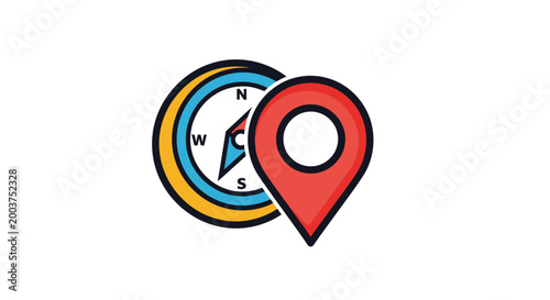 Compass Navigation Location Pointer Symbol. Free Download Compass Navigation Location Pointer Symbol. - GFXLoad
