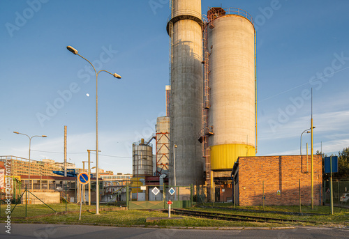 Картината върху платно Industrial zone in Czech town. Zlin