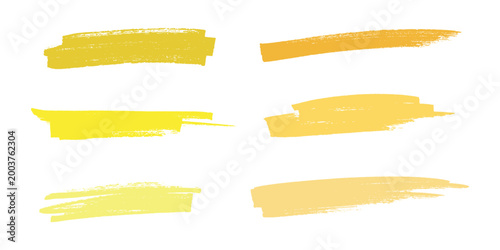 Set of brush paint stroke texture swatch Hand painted background Ink scribble dab clipart Paint smudge for tags and stamps design, beauty fashion poster