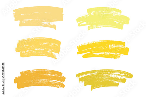 Set of brush paint stroke texture swatch Hand painted background Ink scribble dab clipart Paint smudge for tags and stamps design, beauty fashion poster