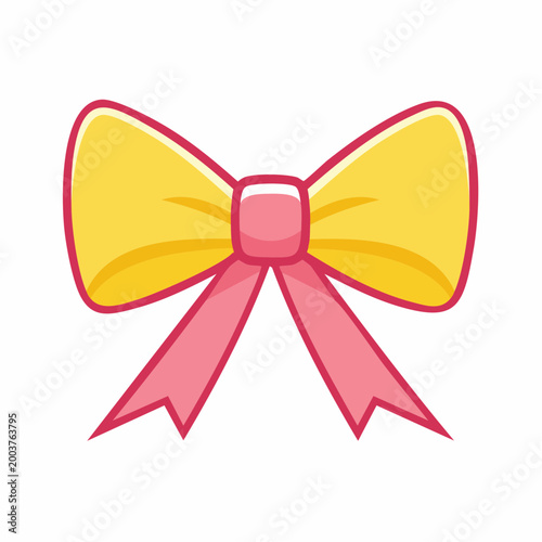 Yellow and Pink Bow Icon