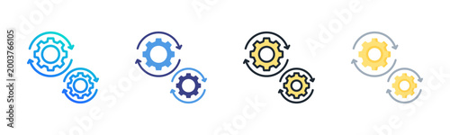 Automation Icon Set Multiple Style Collection