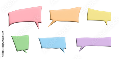 3d speech bubble Blank empty message box Textbox frame for banners, price tags, stickers, design