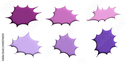3d speech bubble Blank empty message box Textbox frame for banners, price tags, stickers, design