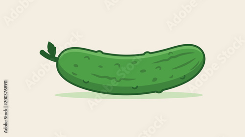 Fresh green cucumber vegetable.