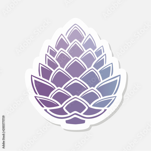Stylized Hop Cone Icon