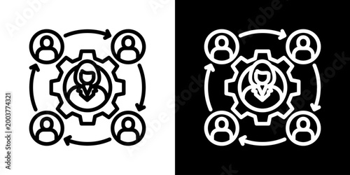 Stakeholder Icon Set Vector Collection Isolated In Black And White