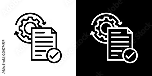 Standard Icon Set Vector Collection Isolated In Black And White