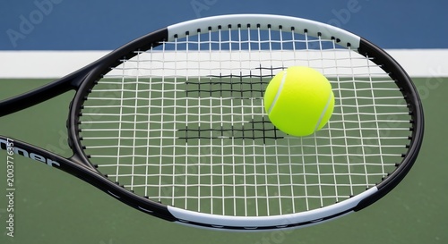 tennis racket and ball