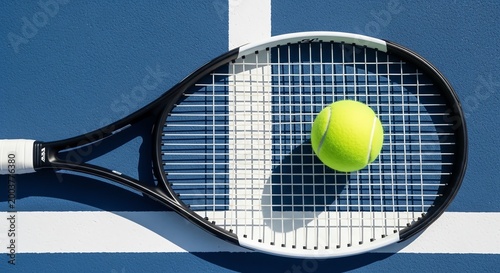 tennis racket and ball