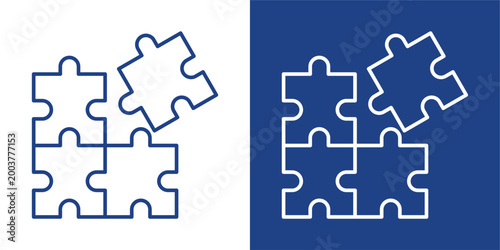 Collaboration Blue And White Icon Style Collection