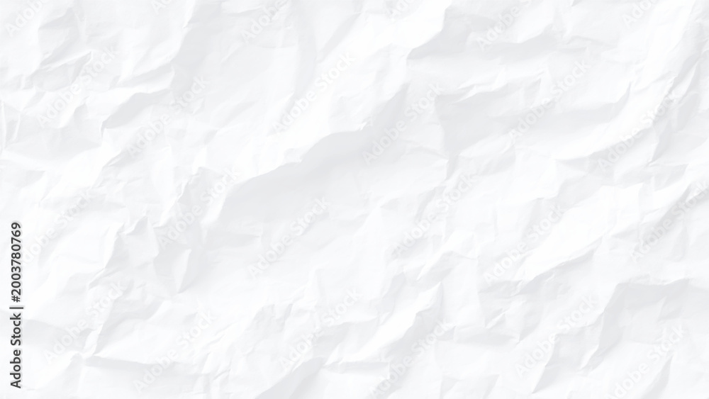 Fototapeta premium Crumpled white paper texture background with creases and folds