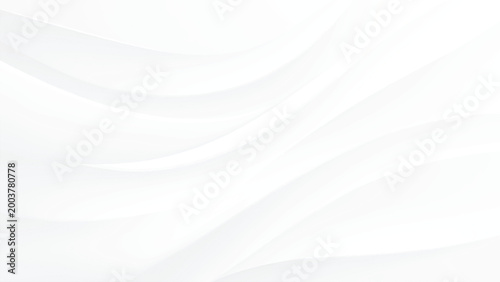 White wavy abstract background with smooth curved lines and subtle gradient effects