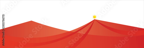 Vector red line background curve element with white space for text and message design, overlapping layers, vector